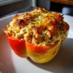 low carb creamy chicken stuffed peppers