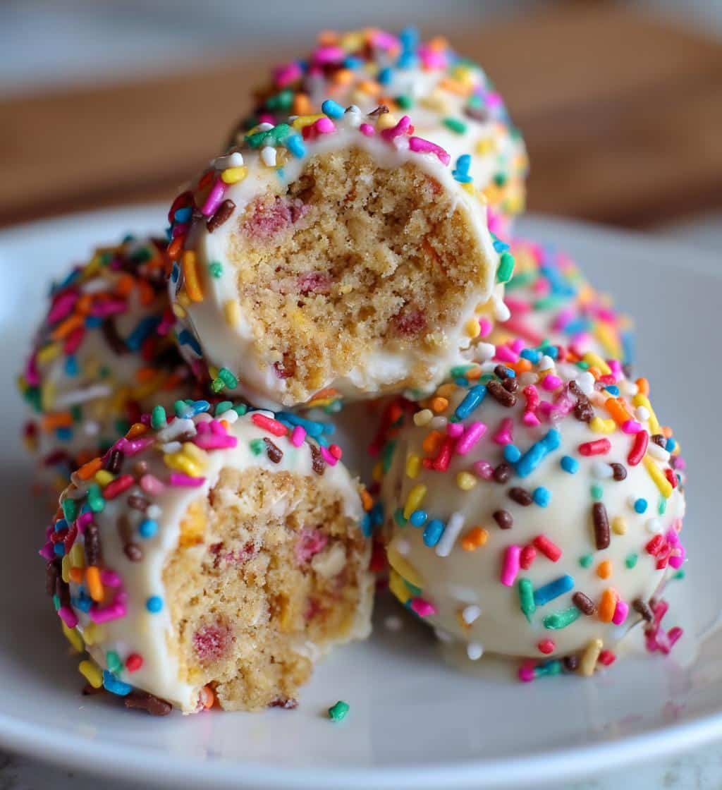 1-Bowl Birthday Cake Pops - Effortless Party Magic in Just 60 Minutes 3 one-bowl birthday cake pops - detail 1