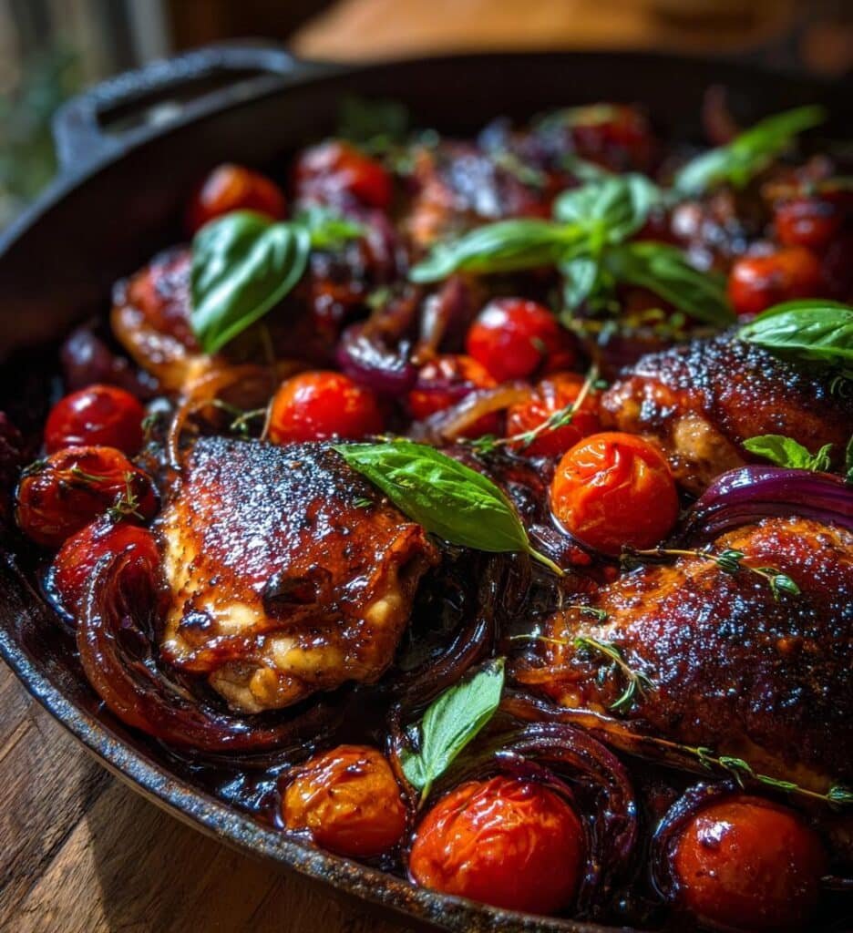 one pan balsamic chicken everyone is obsessed with