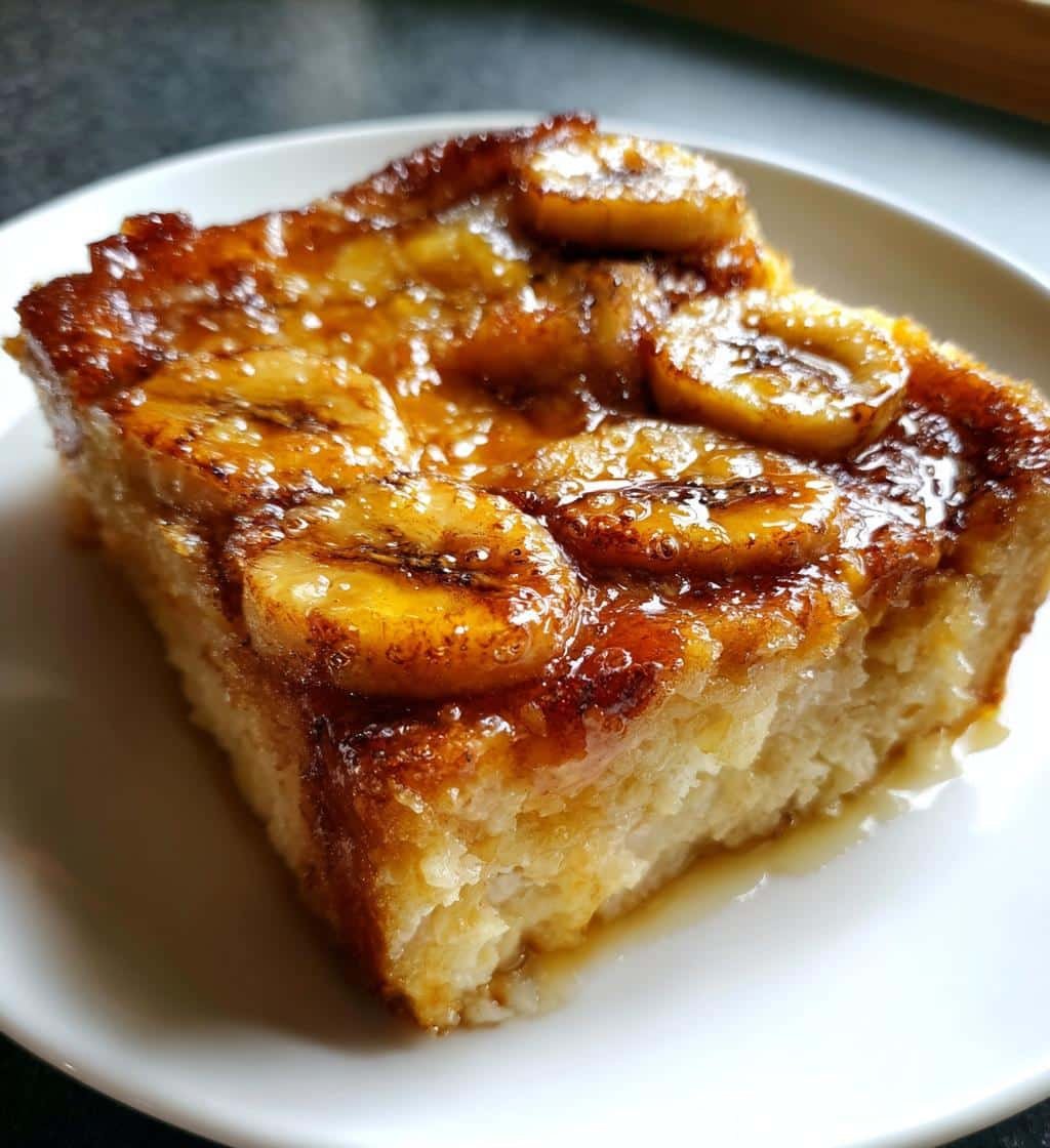 overnight baked banana french toast casserole - detail 1