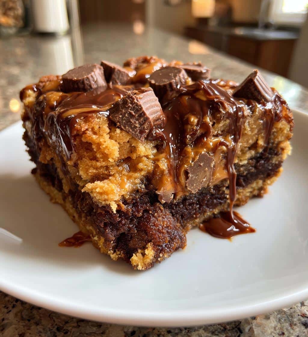 Irresistible Peanut Butter Cup Dump Cake in 5 Minutes Prep 3 peanut butter cup dump cake recipe - detail 1