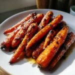 roasted honey garlic smashed carrots