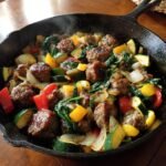 sausage veggie skillet bowl