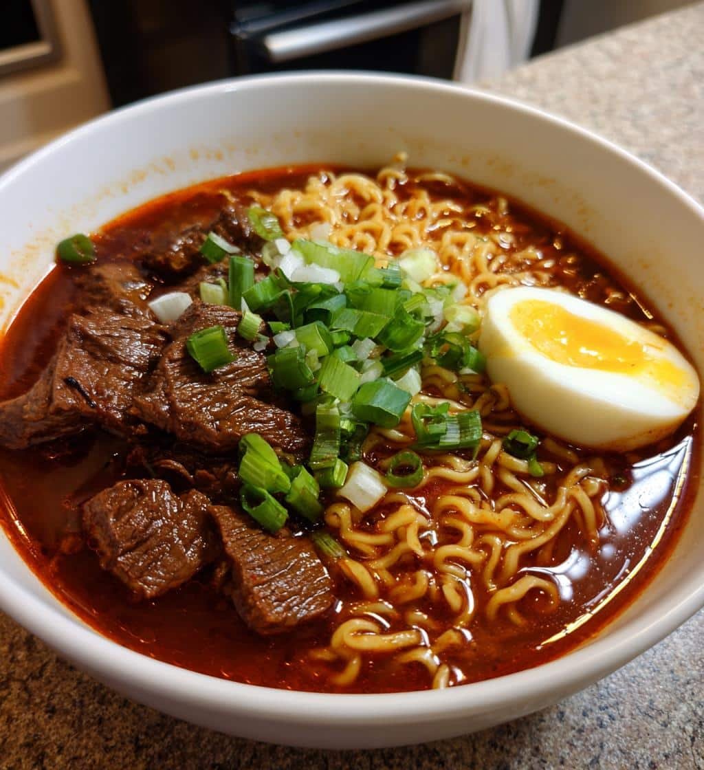 20-Minute Savory Korean Spicy Ramen with Beef Bliss 3 savory korean spicy ramen with beef rich umami vibes - detail 1