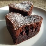 simple heart-shaped brownies