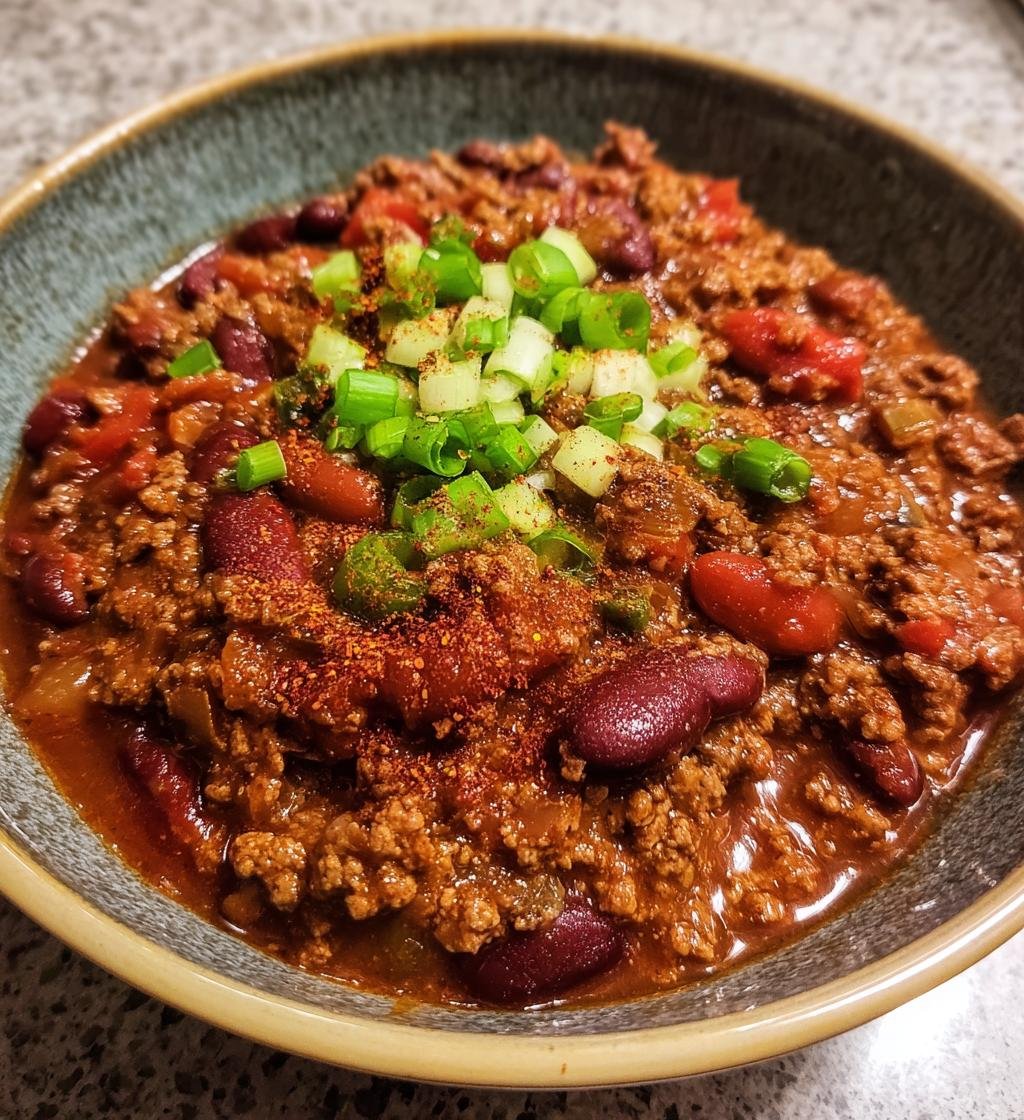 slow cooker chili - detail 1