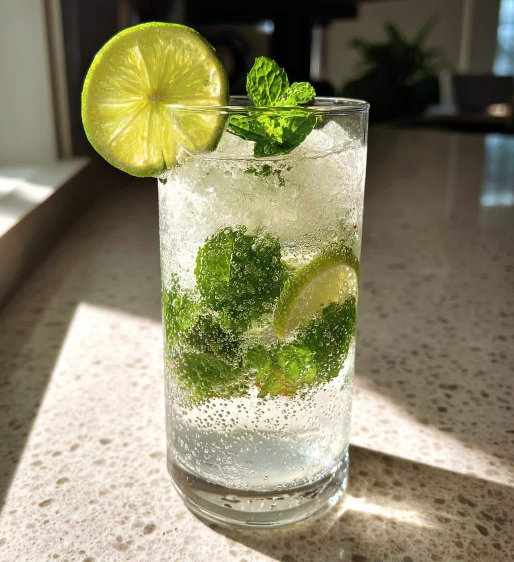 sparkling zesty minty non alcoholic mojito - detail 1