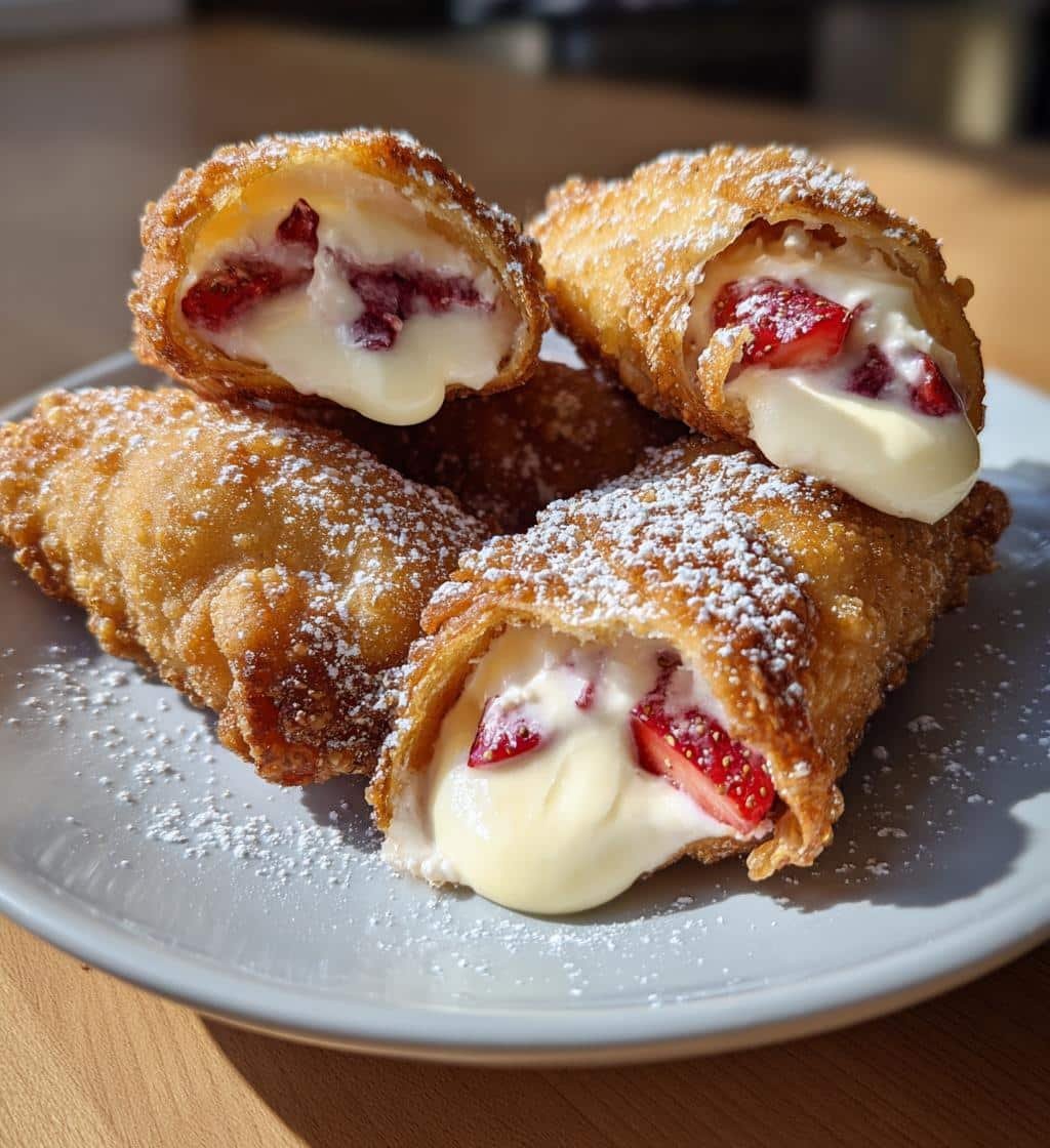 strawberry cheesecake eggroll bites recipe - detail 1