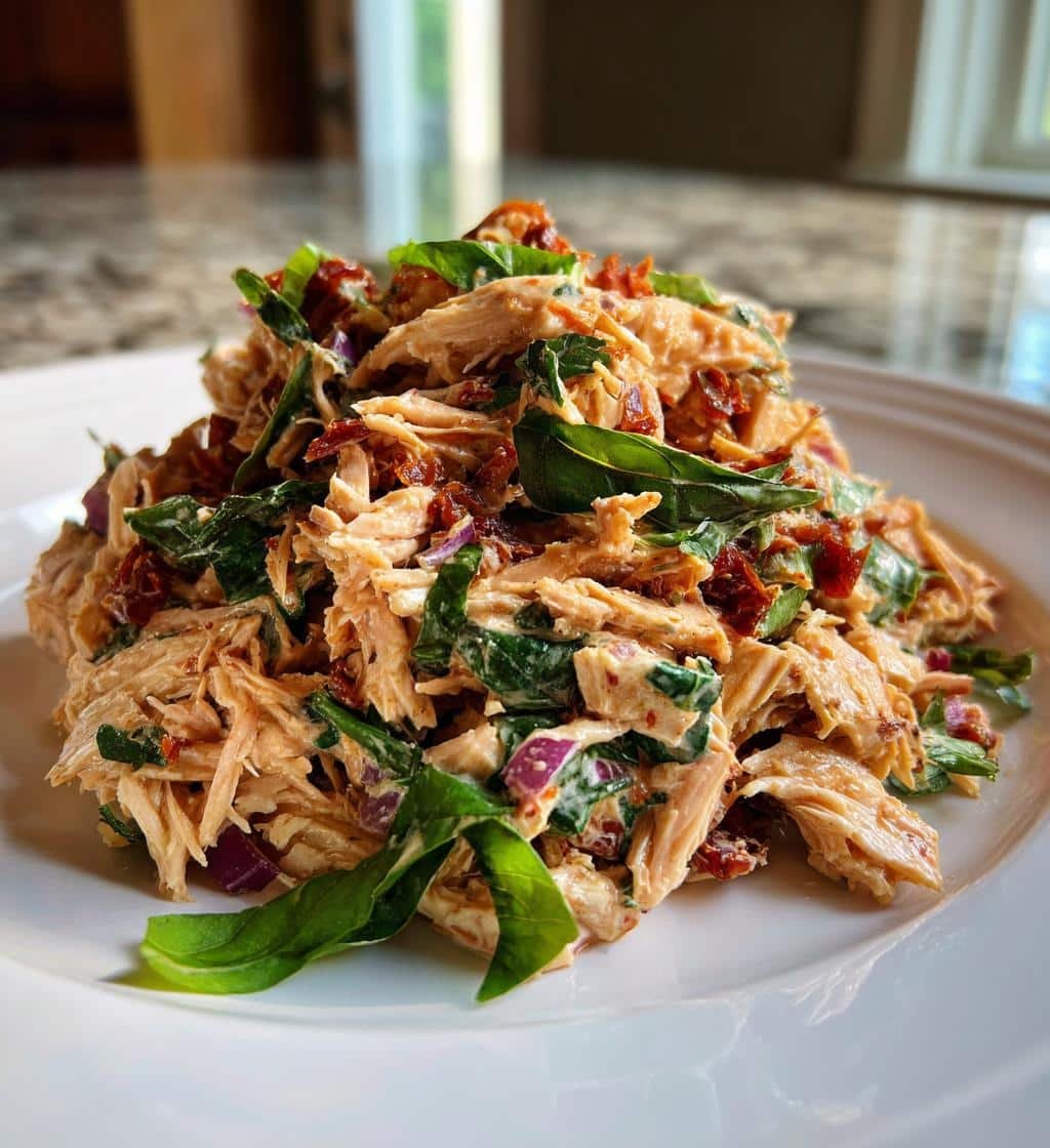 Irresistible Sun Dried Tomato Chicken Salad in Just 10 Minutes 3 sun dried tomato chicken salad - detail 1