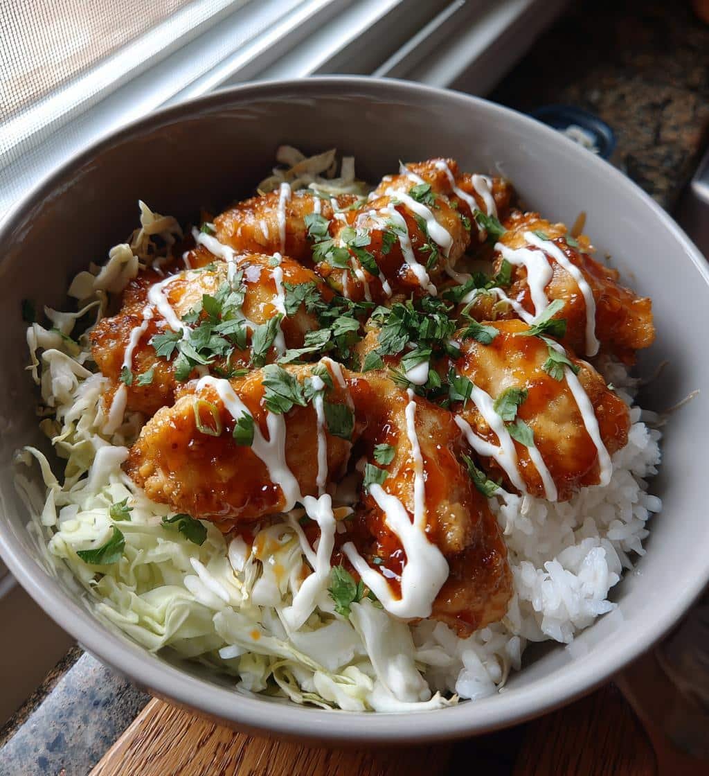 30-Minute Sweet Chili Chicken Bowl with Creamy Coconut Lime Bliss 3 sweet chili chicken bowl with zesty coconut lime drizzle - detail 1