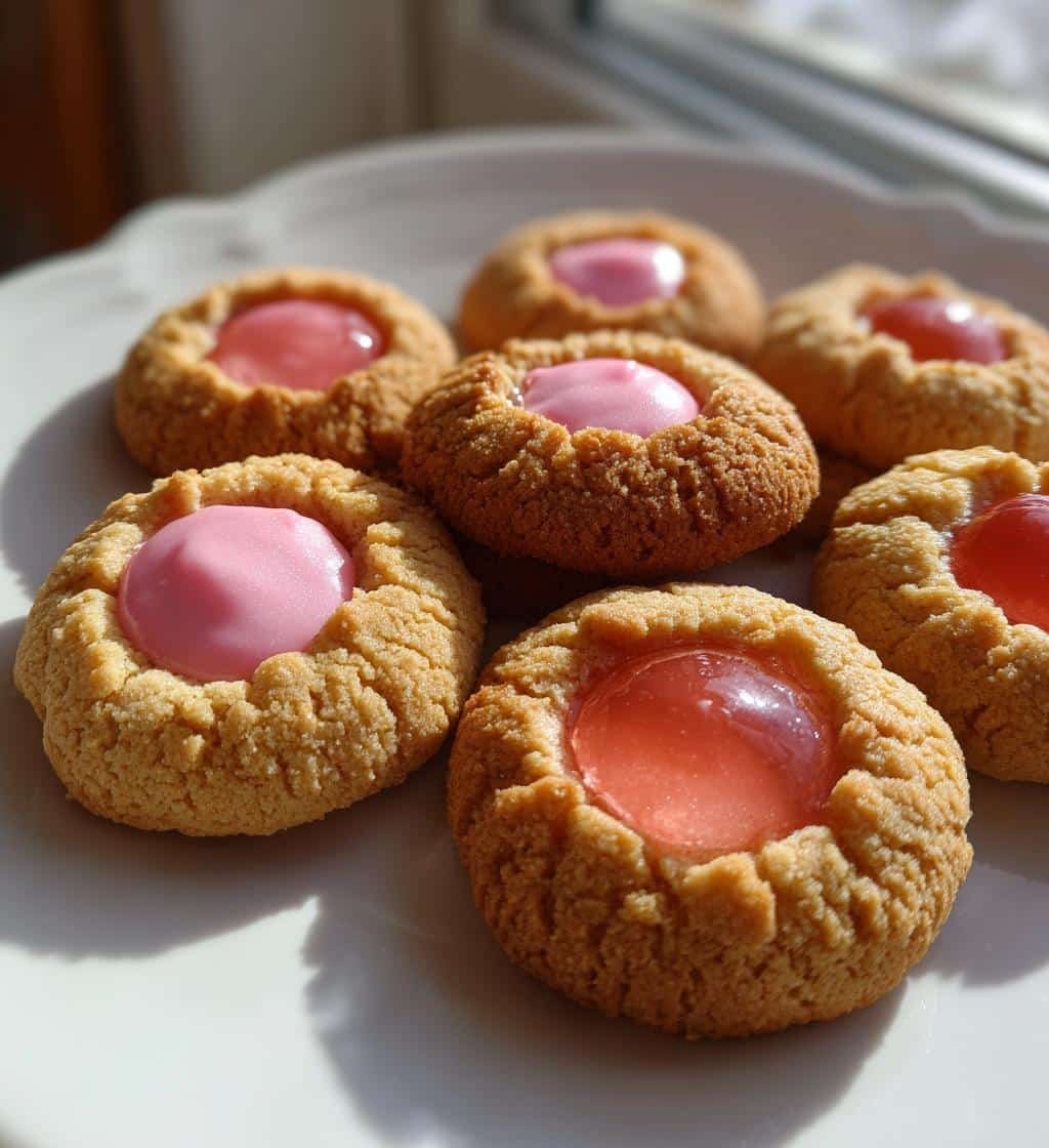 thumbprint cookies with icing - detail 1