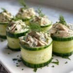 vibrant chicken salad cucumber roll ups summer ready