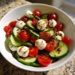 vibrant cucumber caprese salad a refreshing twist
