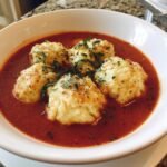 wholesome tomato soup with cheddar bay dumplings